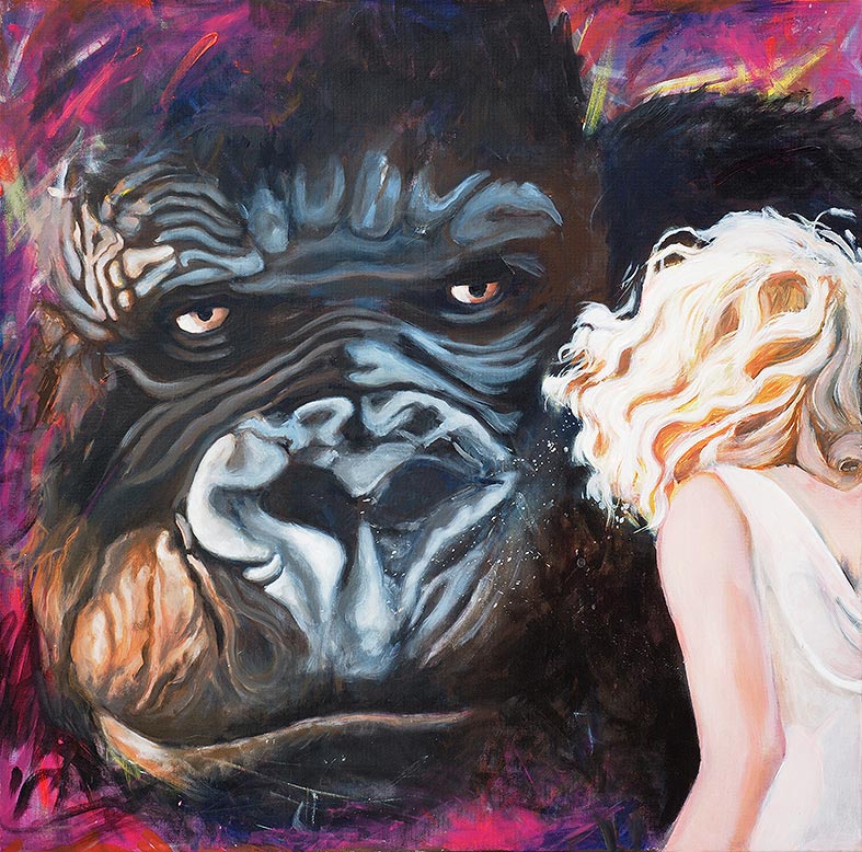 Movie - Porträt Malerei King Kong und Jane